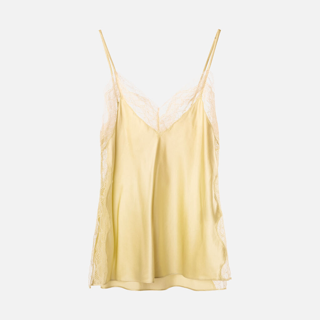 Veronica Beard Green Silk Lace Tank