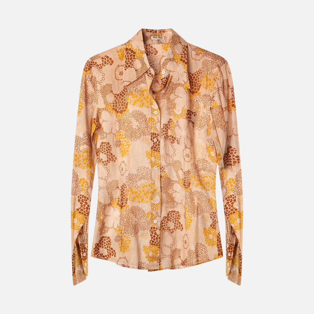 Miu Miu Multicolor Print Button Up Top