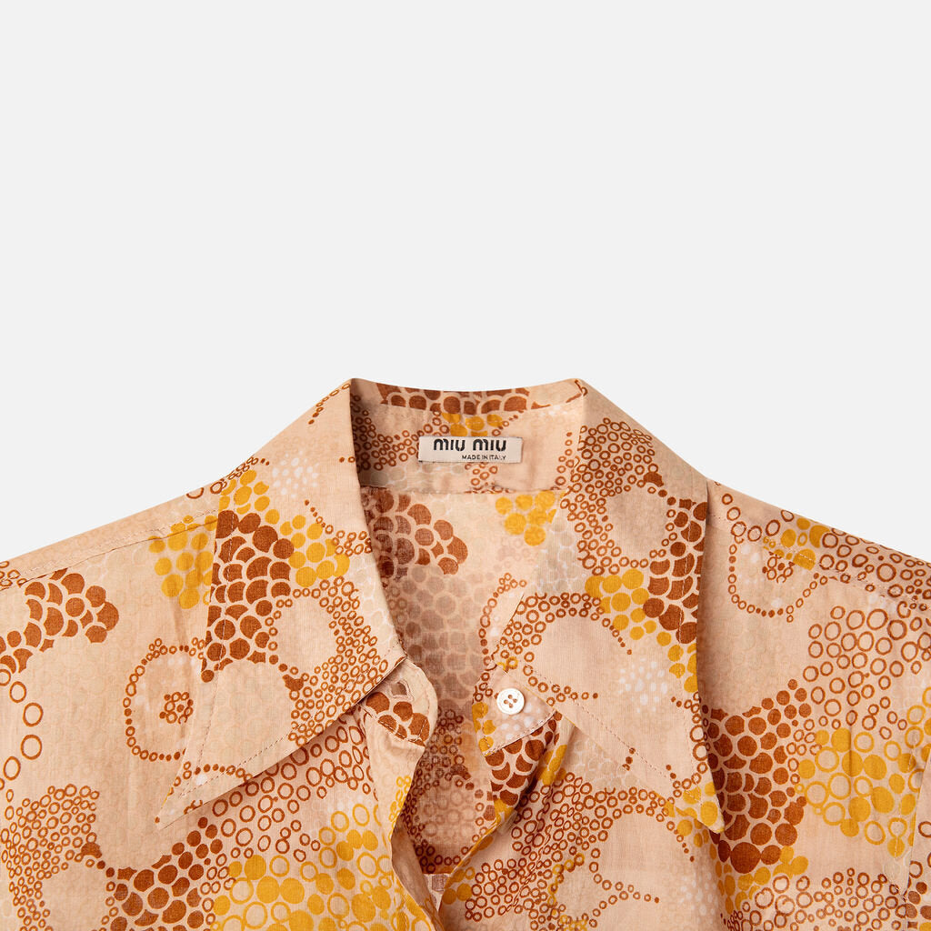 Miu Miu Multicolor Print Button Up Top