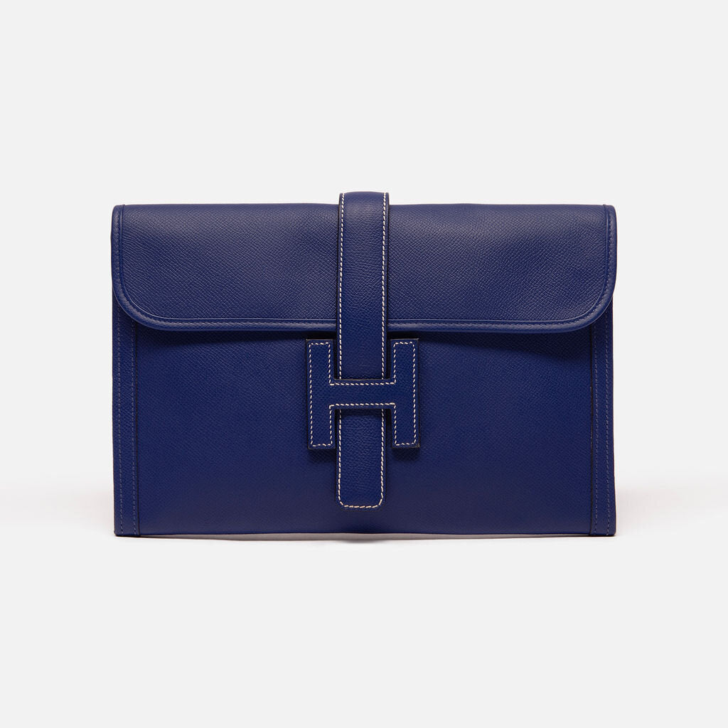 Hermes Bleu Electrique Epsom Jige