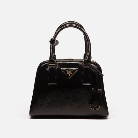 Prada Black Patent Saffiano Vernic Mini Bag