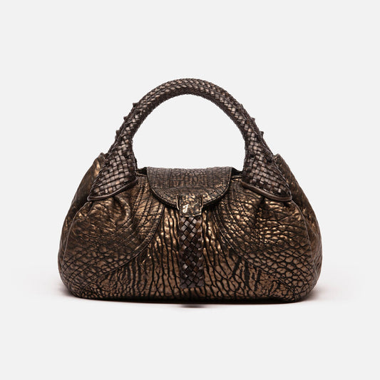 Fendi Metallic Embossed Spy Bag