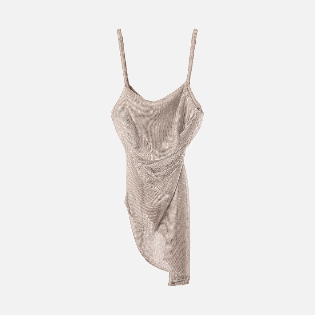 Et Ochs Silver Viscose Chain Top