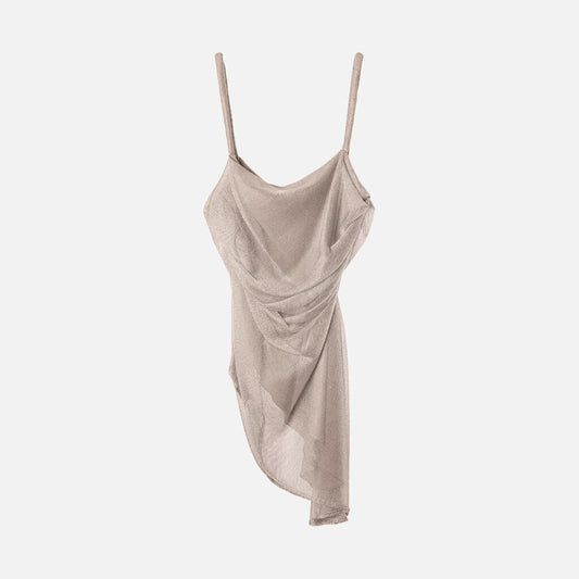 Et Ochs Silver Viscose Chain Top
