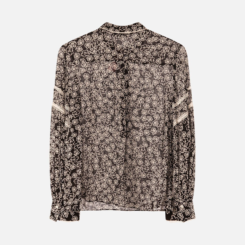Dorothee Schumacher Black & White Floral Viscose Blouse