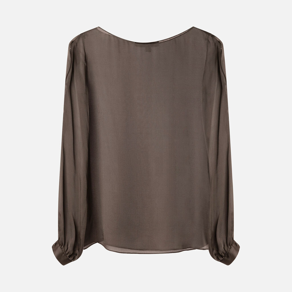 Ralph Lauren Gray Silk Top