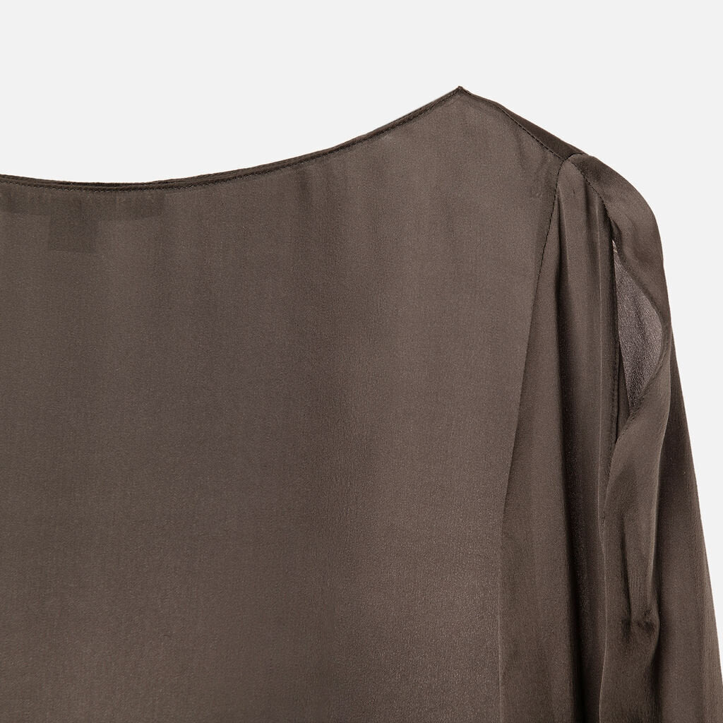 Ralph Lauren Gray Silk Top