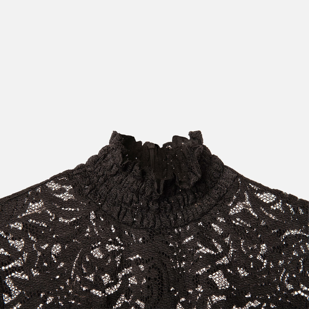 L'Agence Black Lace Top