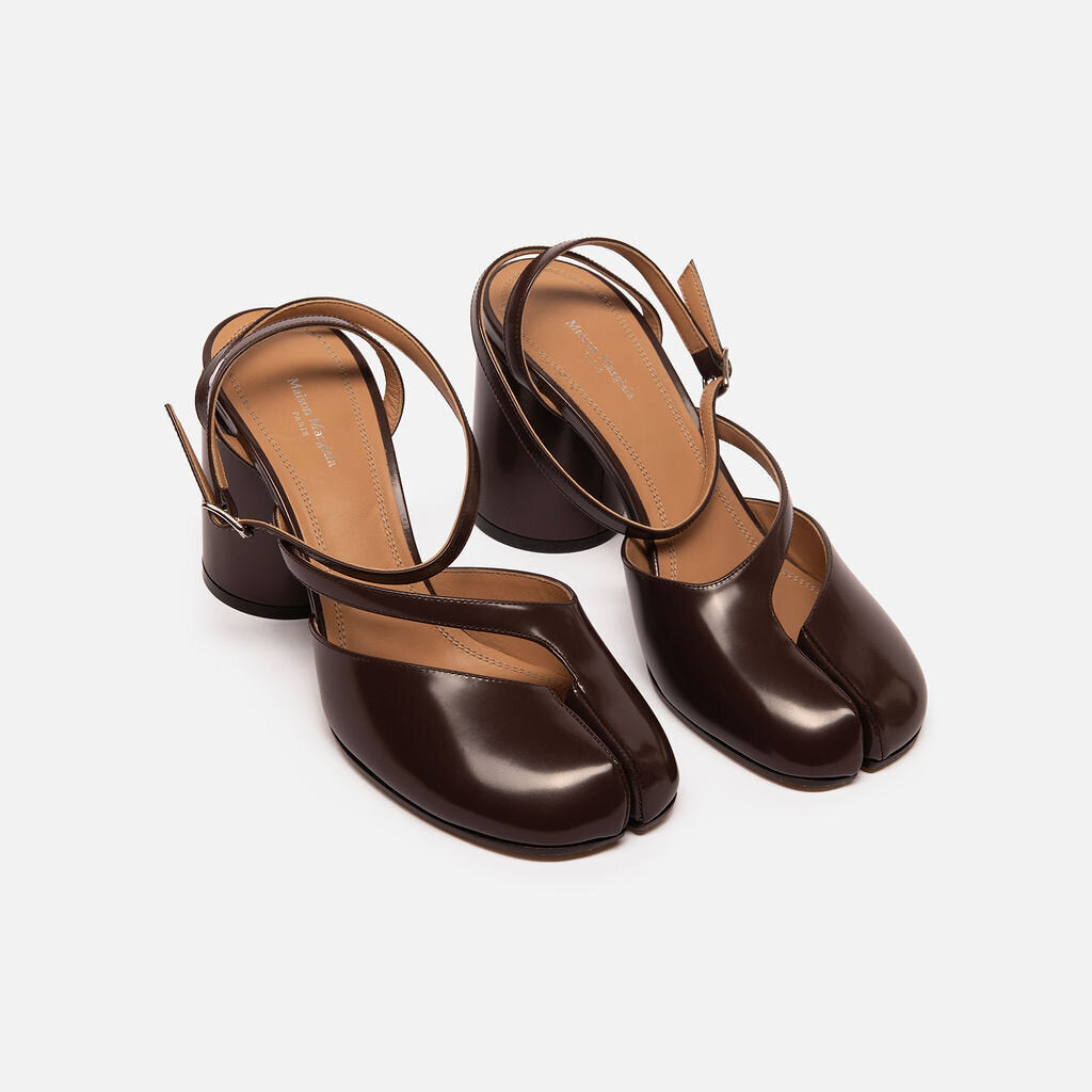 Maison Margiela Brown Leather Tabi Pumps