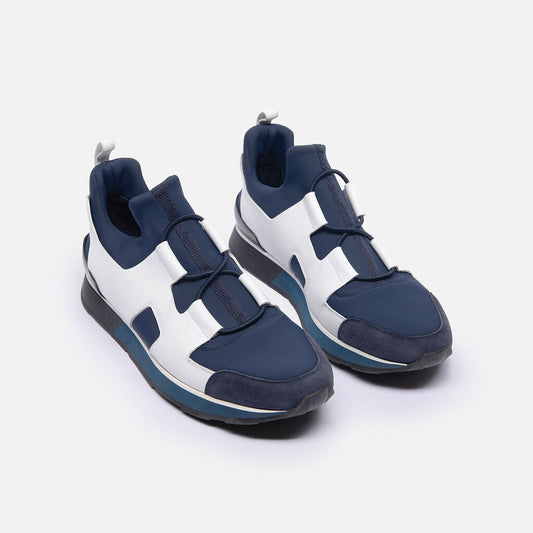 Hermes Navy & White 'Player' Sneakers