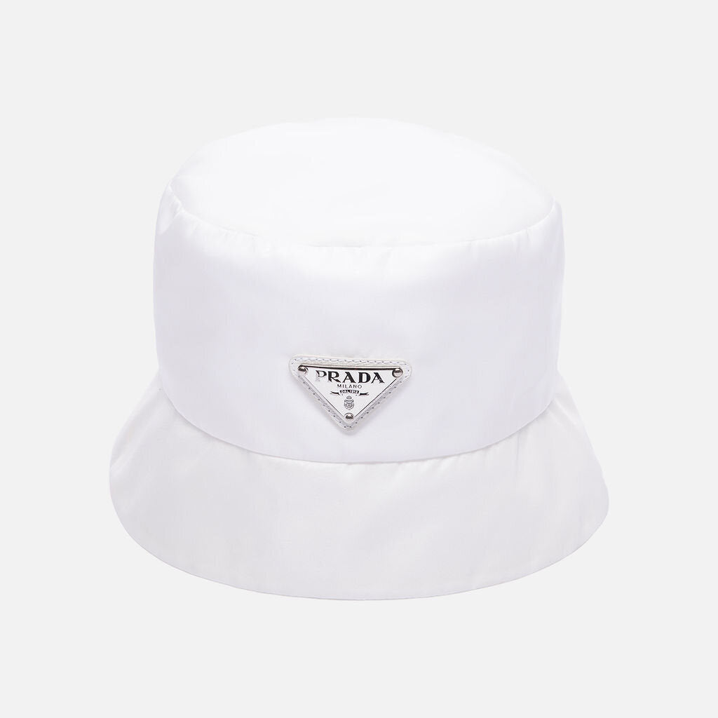 Prada x Adidas White Nylon Stripe Bucket Hat