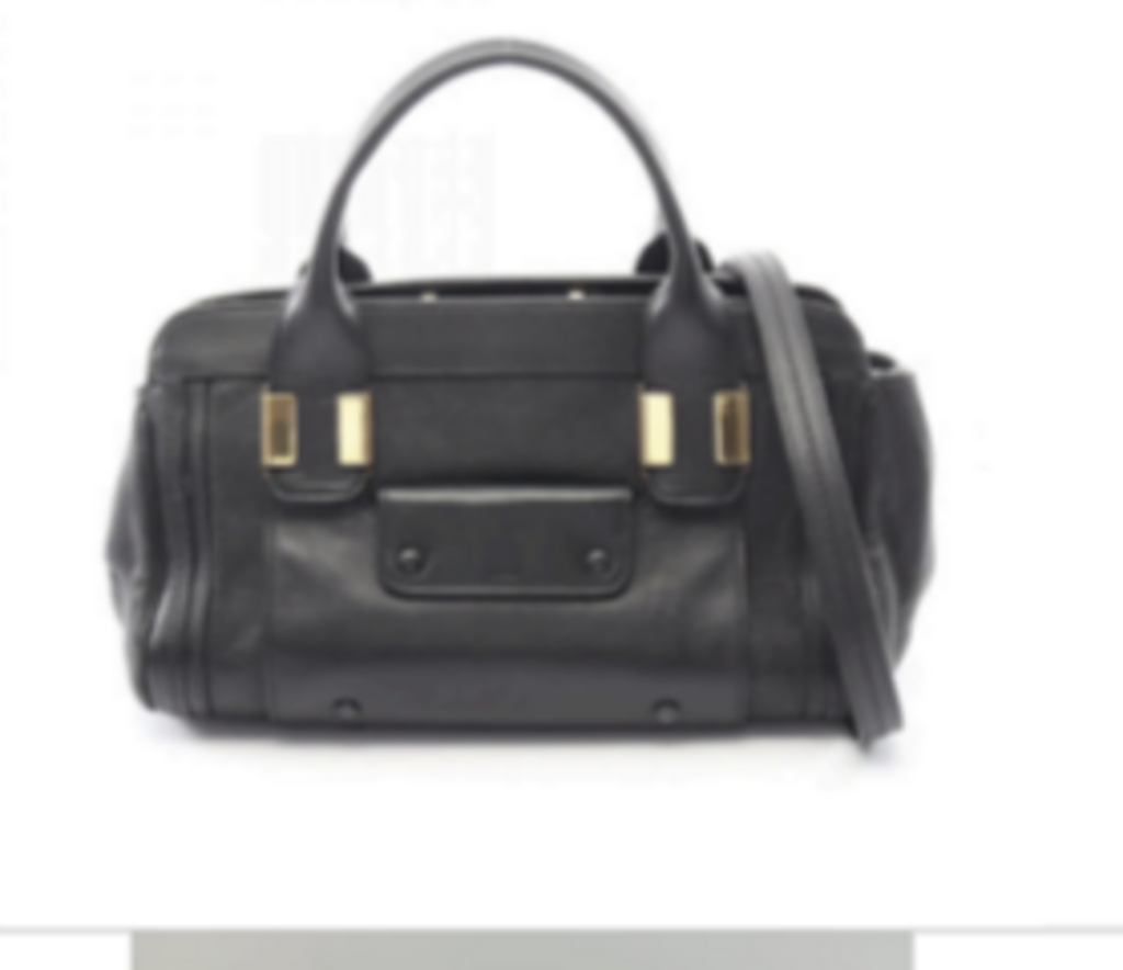 Black Leather Alice Bag