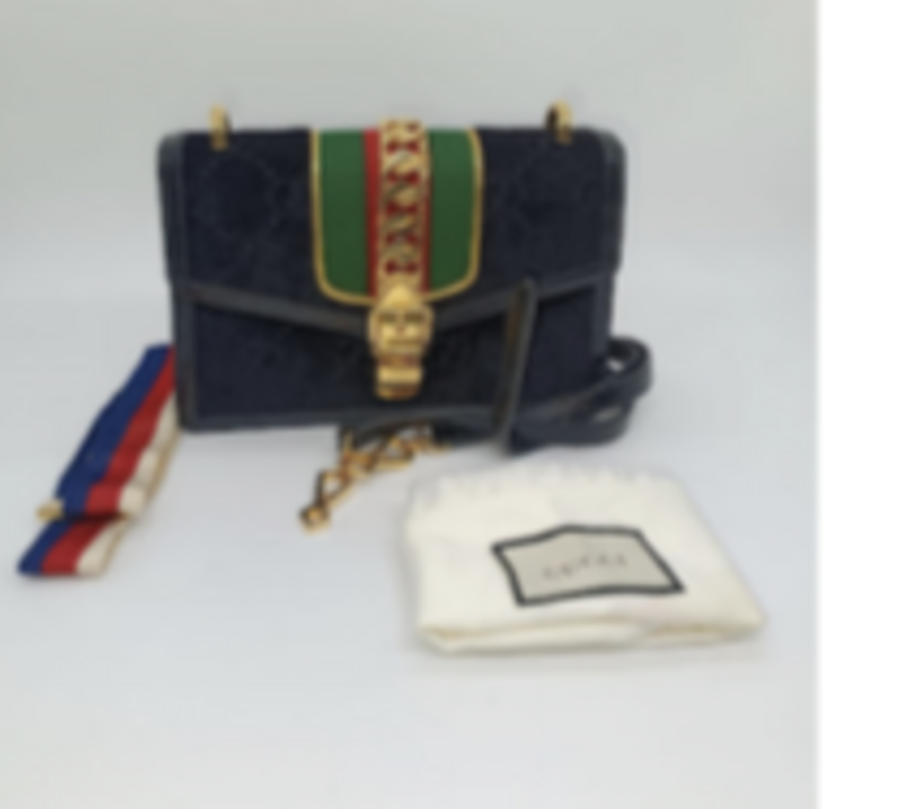 Black Striped Velvet Shoulder Bag