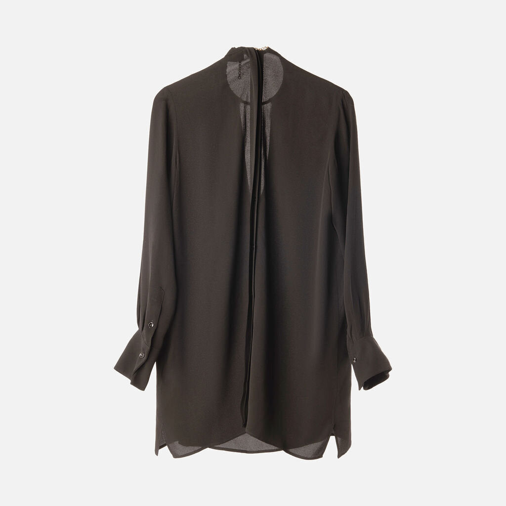 Valentino Black Silk Necklace Dress