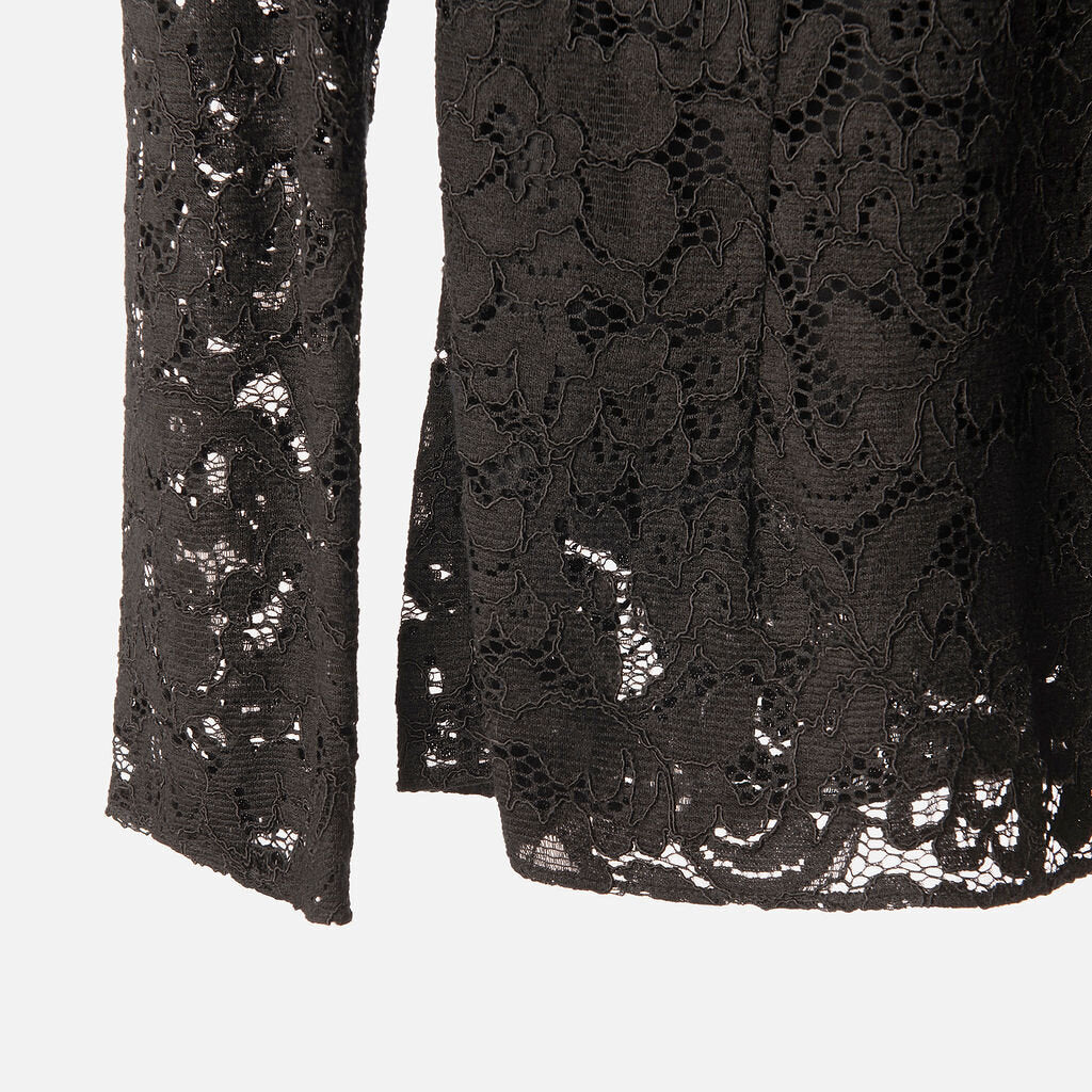 Dolce & Gabbana Black Lace Top With Silk Cami