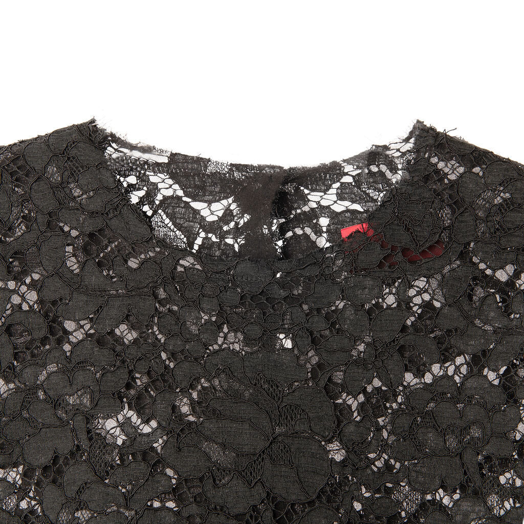 Lanvin Black Lace LS Top