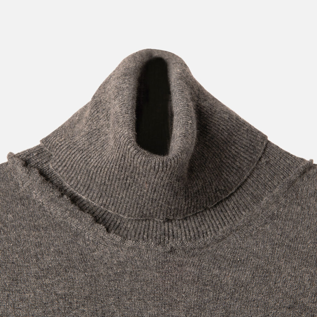 Dolce & Gabbana Grey Wool Turtleneck Sweater