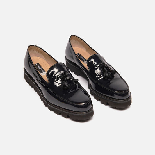 Fratelli Rossetti Black Patent Leather Loafer, 37.5
