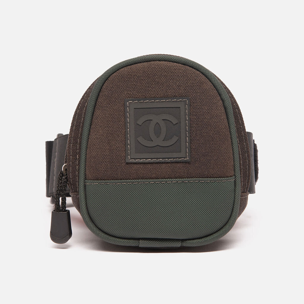Chanel Green & Grey Sport Line Arm Band & Pouch
