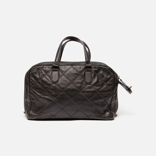 Chanel Black Quilted Bowler Bag