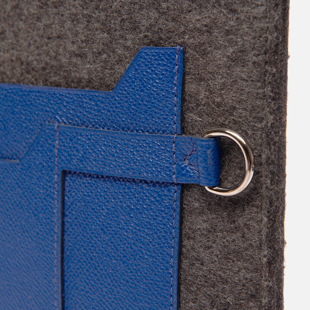 Hermes Grey & Blue Toodo Pouch