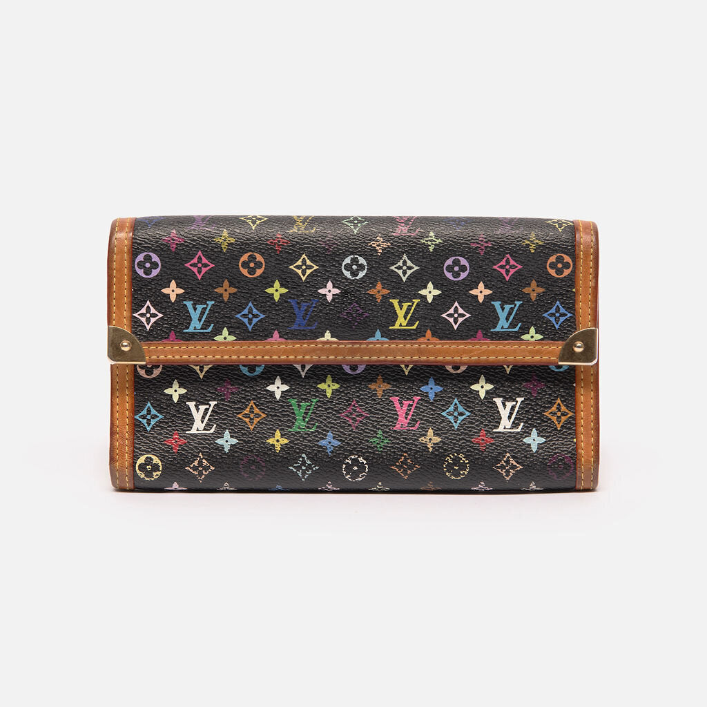 Louis Vuitton Long Flap Black Murakami Wallet