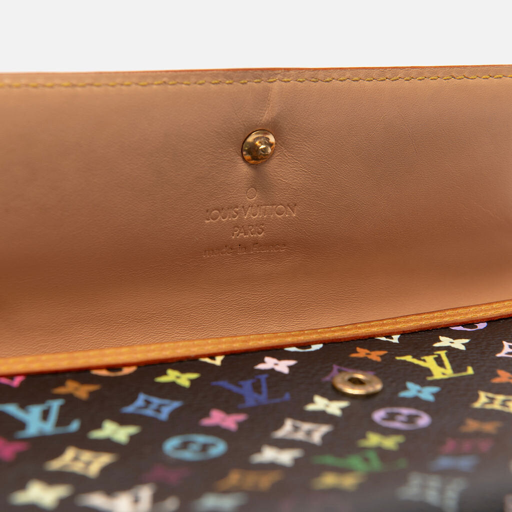 Louis Vuitton Long Flap Black Murakami Wallet