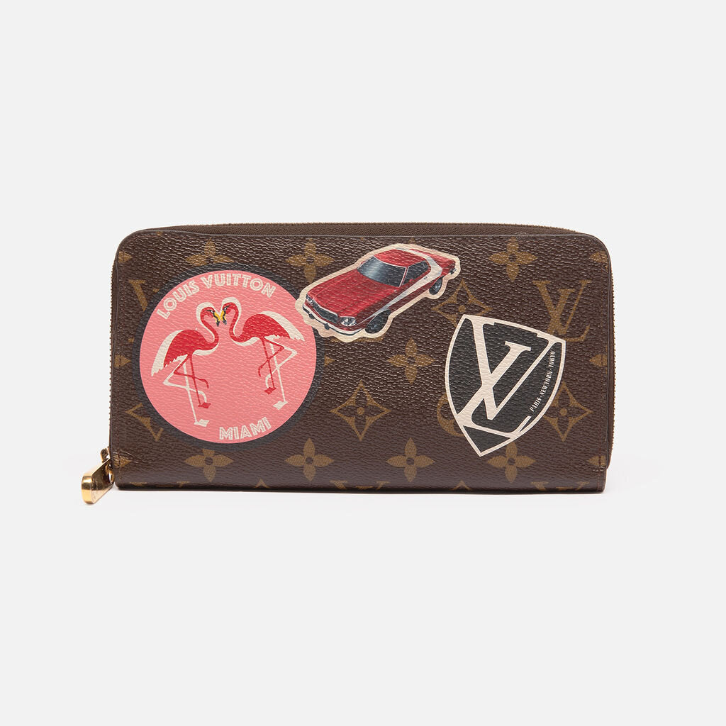 Louis Vuitton Brown Multicolor Patches Wallet