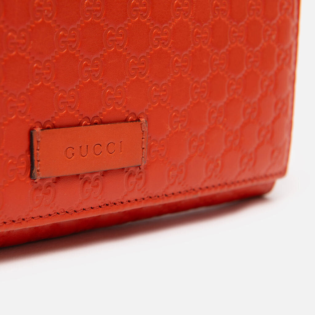 Gucci Orange Embossed GG Long Wallet