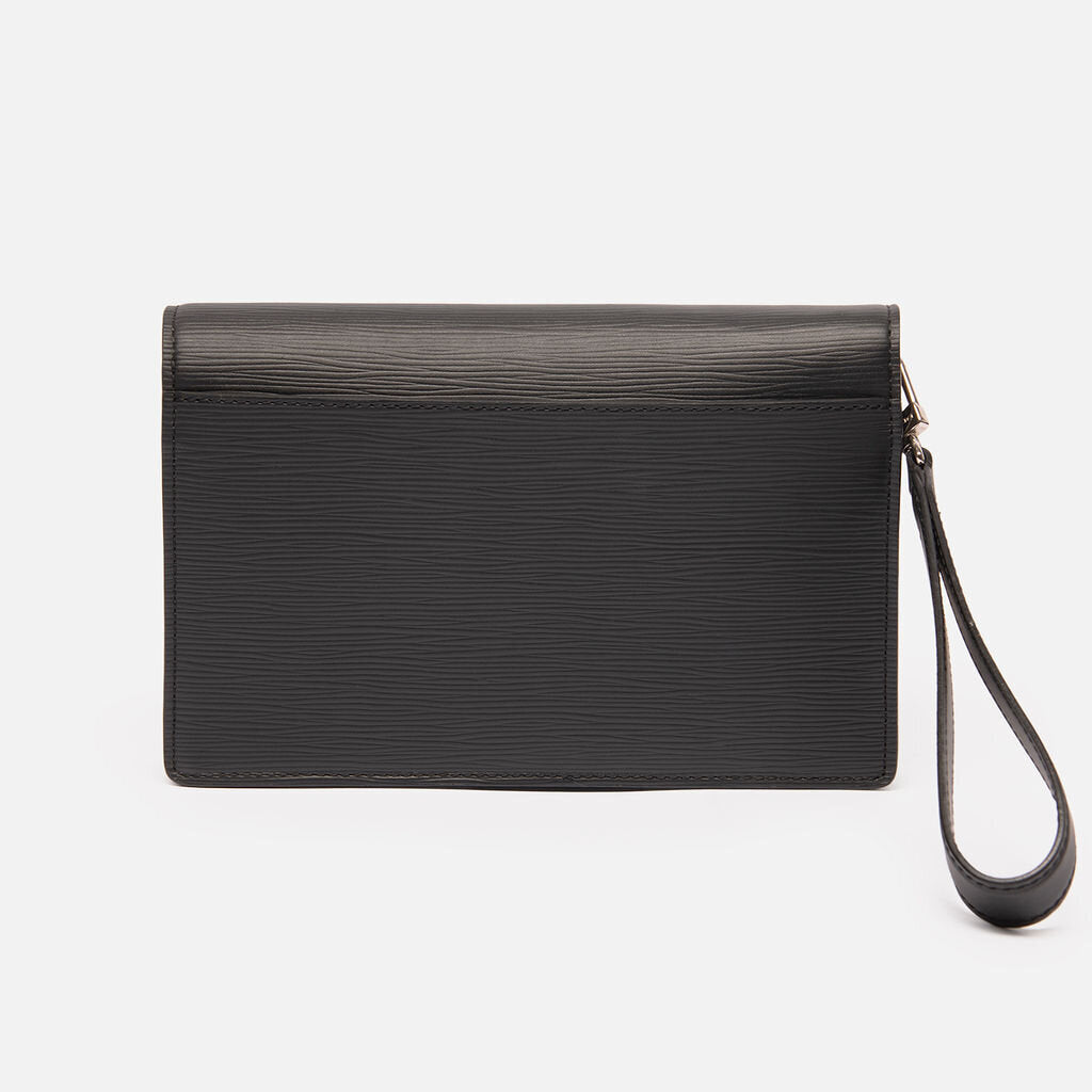 Louis Vuitton Black Epi Turn Lock Thames Clutch