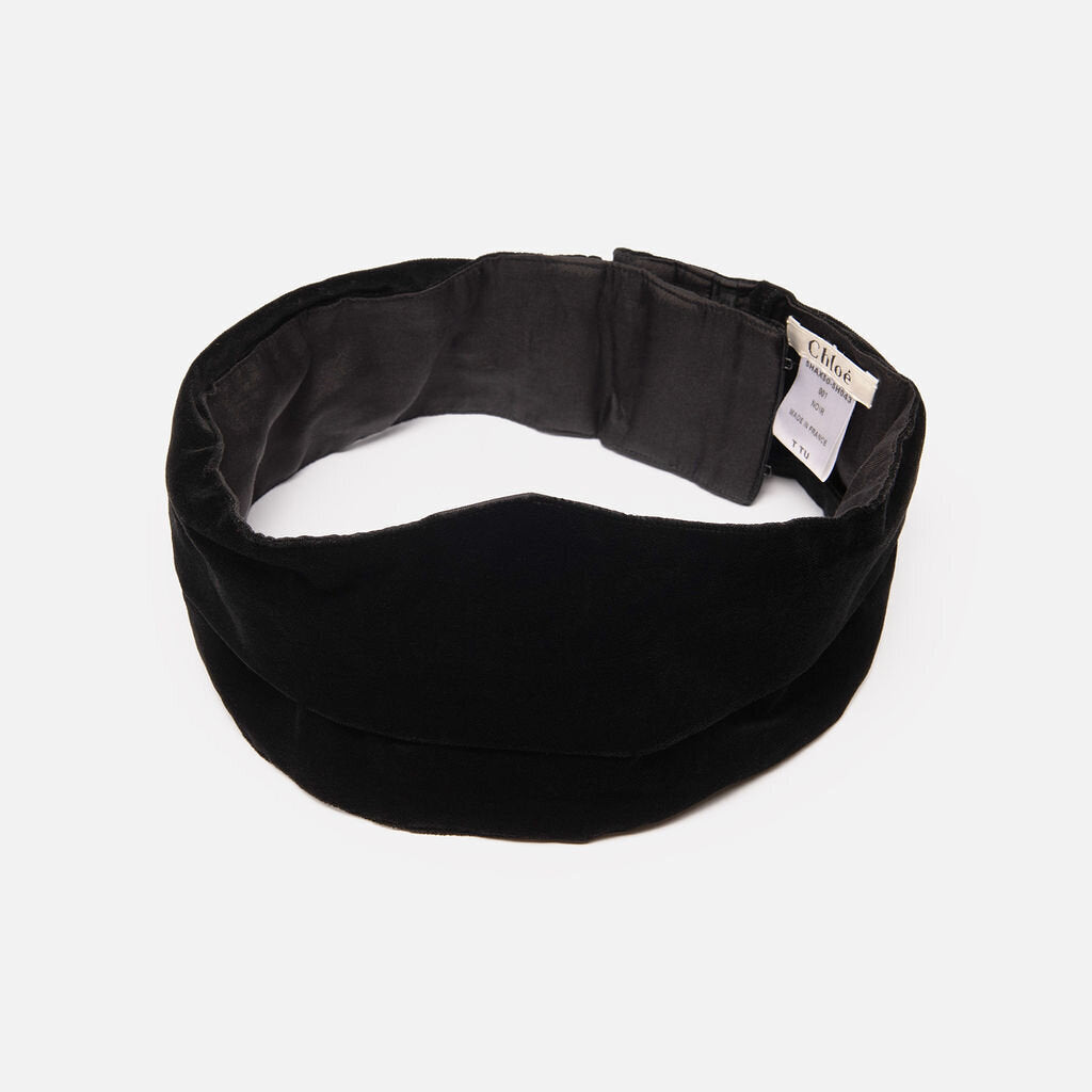 Chloe Black Velvet Three Hook Belt
