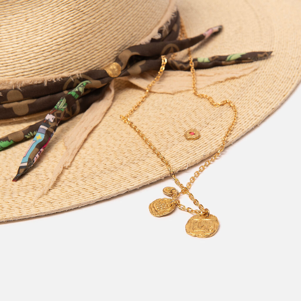 Lidrow Straw Hat with Chain Detail