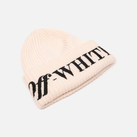 Off-White Ivory Wool Knit Hat