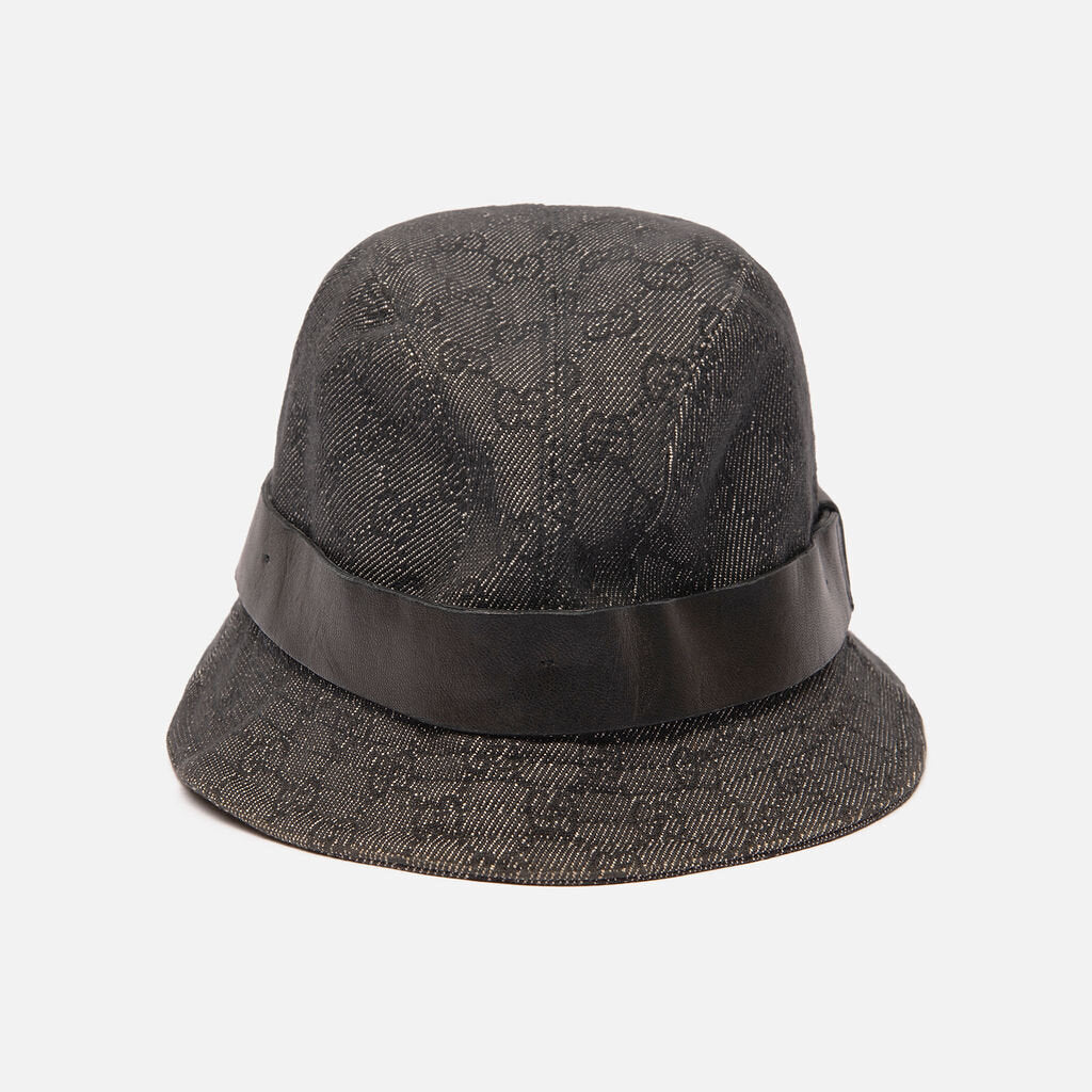 Gucci Black Monogram Bucket Hat