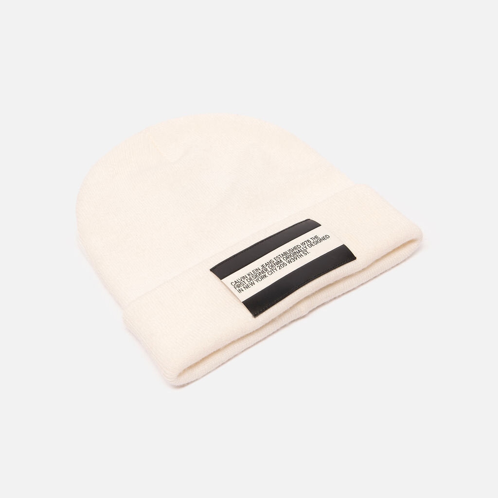 Calvin Klein White Logo Beanie