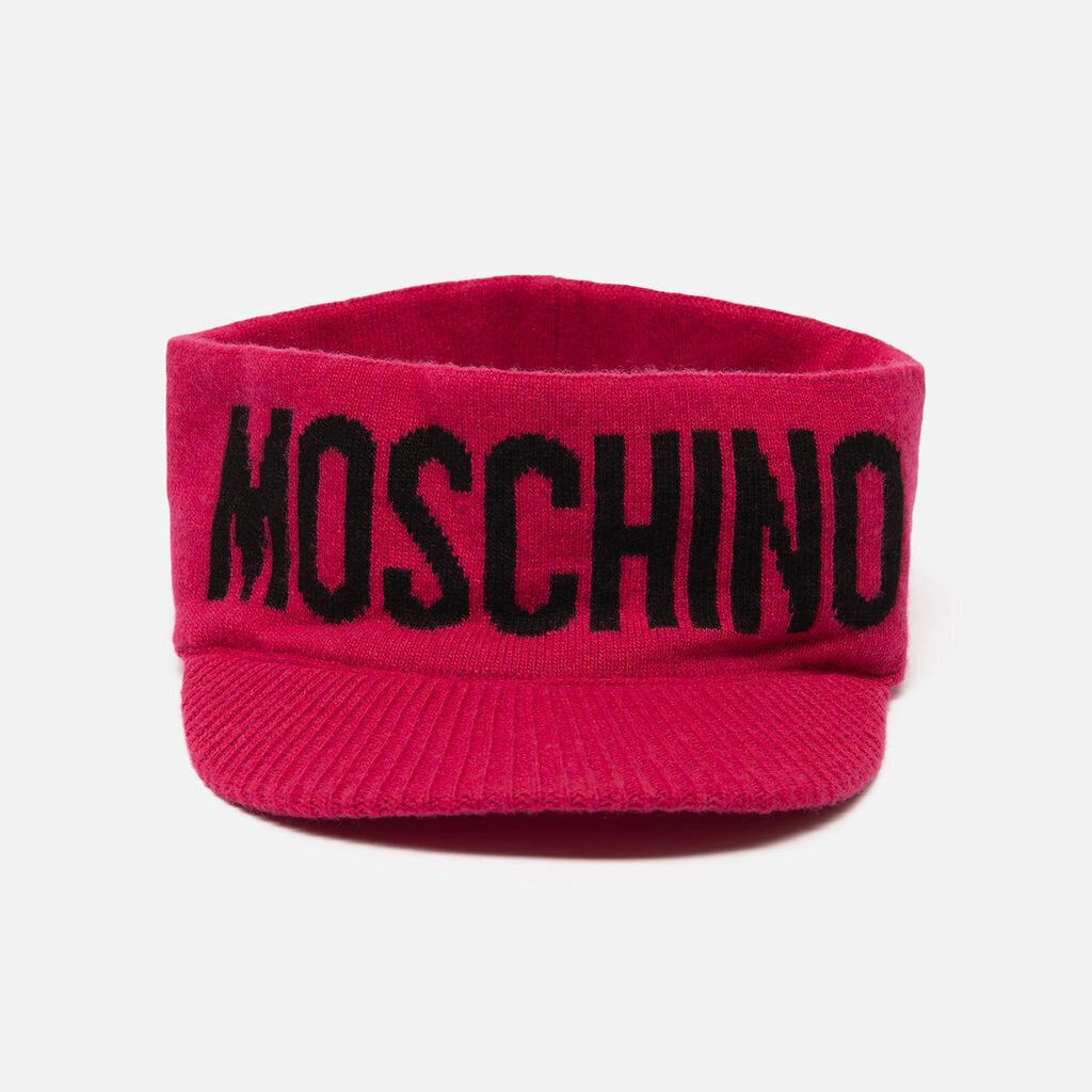 Moschino Pink Knit Visor