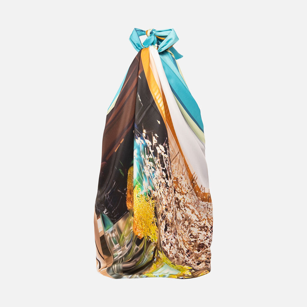 Mary Katrantzou Multicolor Printed Silk Shawl