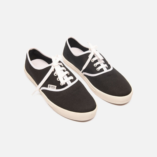 Prada Black Cotton Low Top Sneakers