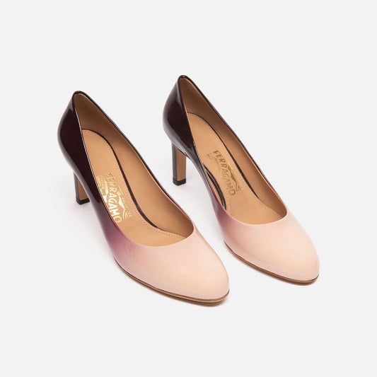 Salvatore Ferragamo Pink Patent Ombre Pumps