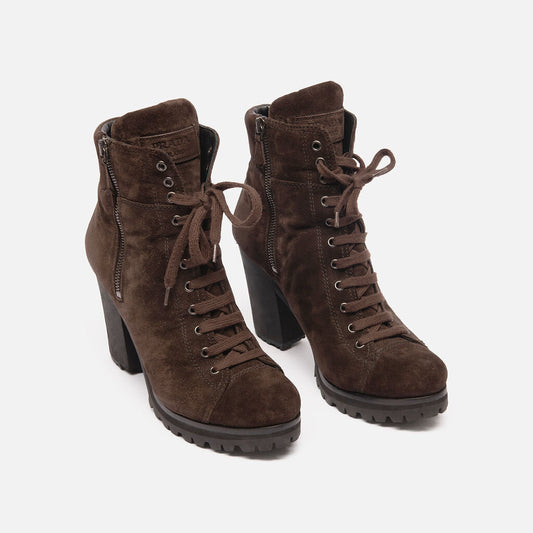 Prada Sport Brown Suede Boot