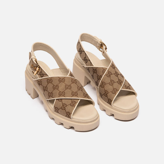 Gucci Logo Lug Sole Sandals