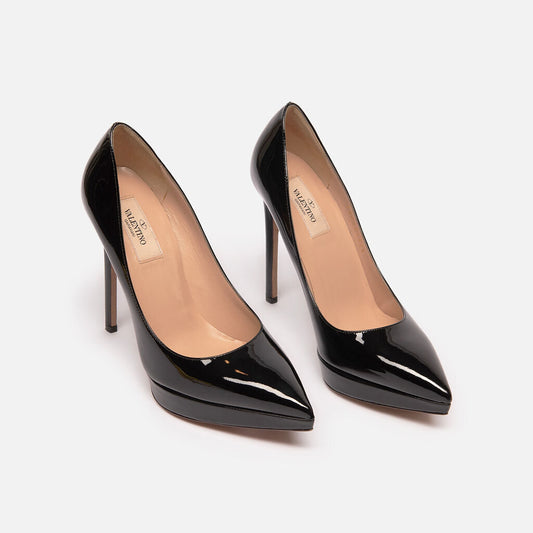 Valentino Black Patent Pumps