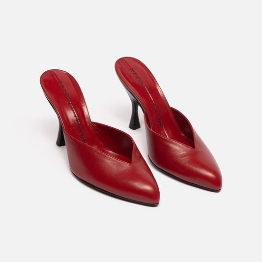 Herbert Levine Red Leather Mule