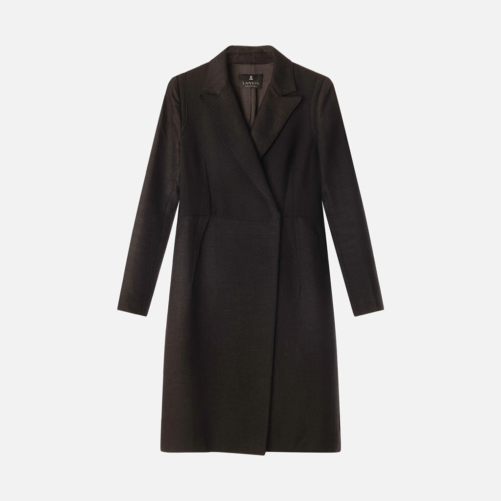 Lanvin Black Fitted Long Coat