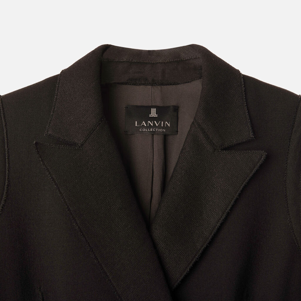 Lanvin Black Fitted Long Coat