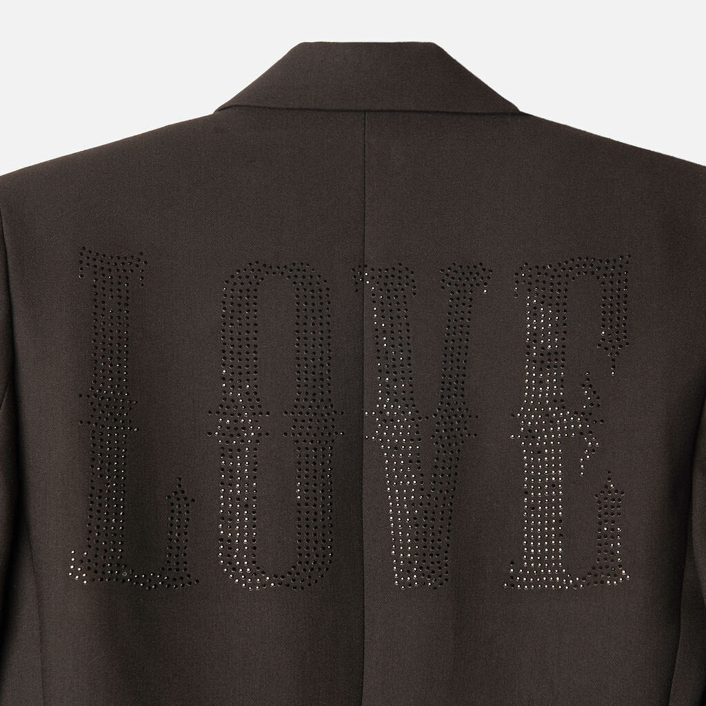 Zadig & Voltaire Black Poly Love Embellished Blazer