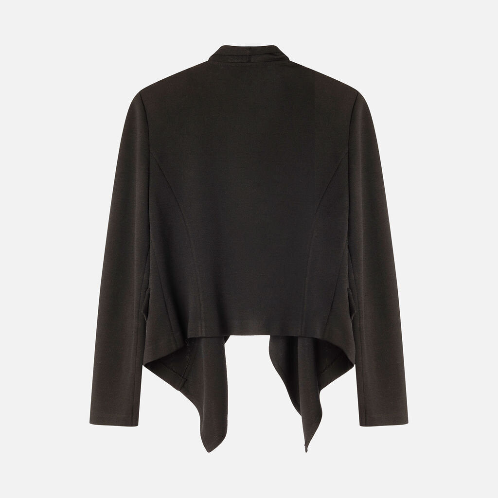 St. John Black Open Knit Cardigan