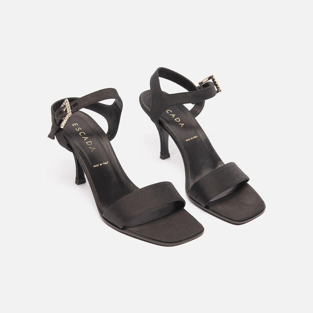 Escada Black Strappy Sandal
