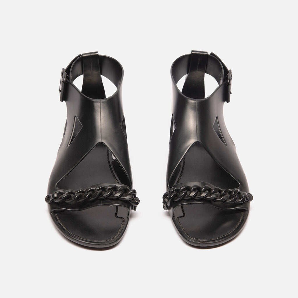 Givenchy Black Rubber With Chain Sandals