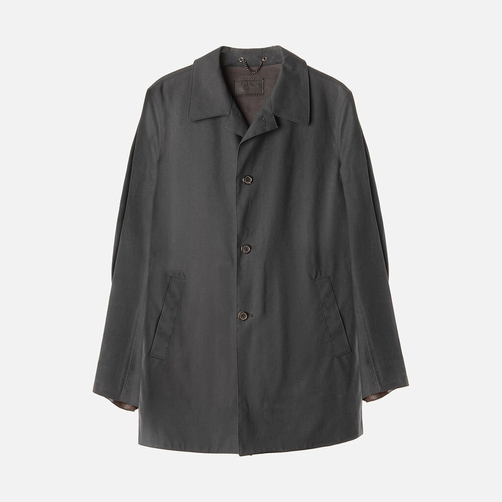 Prada Black Cotton Button Jacket